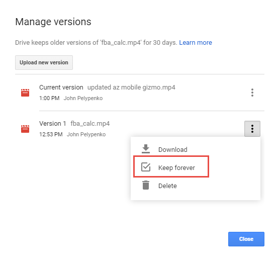 GoogleDriveUsingfileversions07 HiTech Service