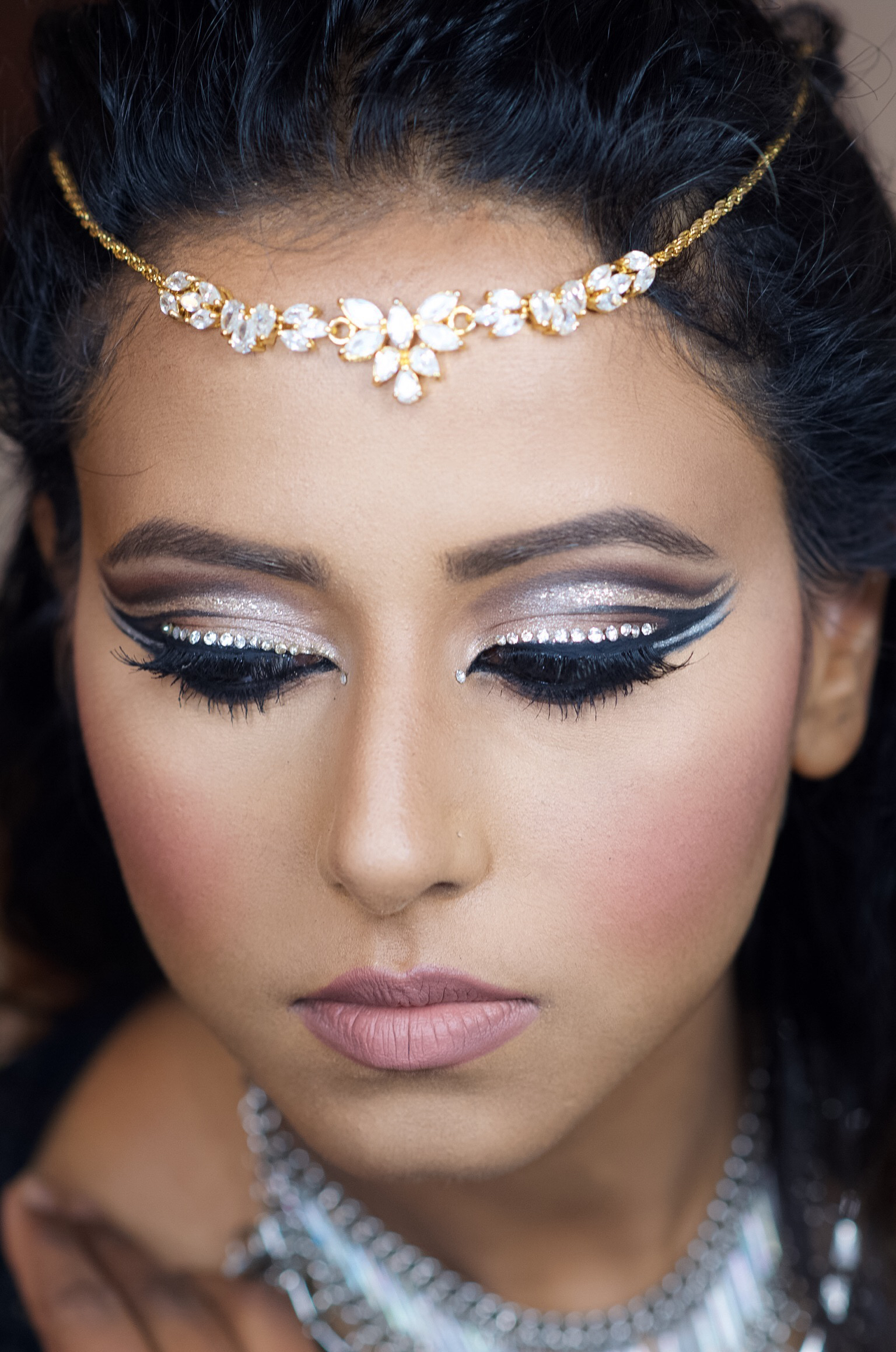 DOUBLE CUT CREASE BLING MAKEUP LOOK Indian Bridal Makeup Boston