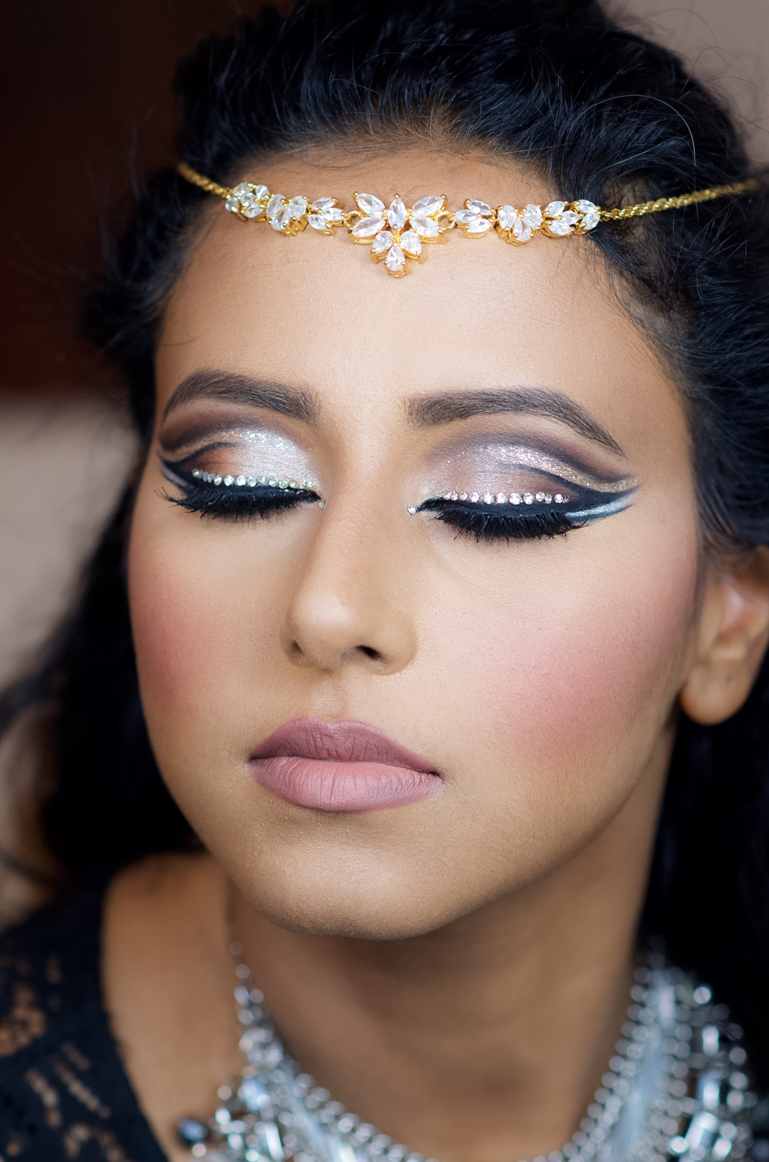 DOUBLE CUT CREASE BLING MAKEUP LOOK Indian Bridal Makeup Boston