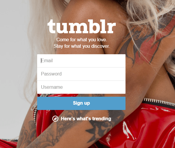 Tumblr Sign Up Account Create A Tumblr Account Use Tumblr Account