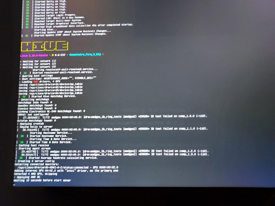 Added 4th Fury X to rig, existing card wont mine. Throws IB Test Failed