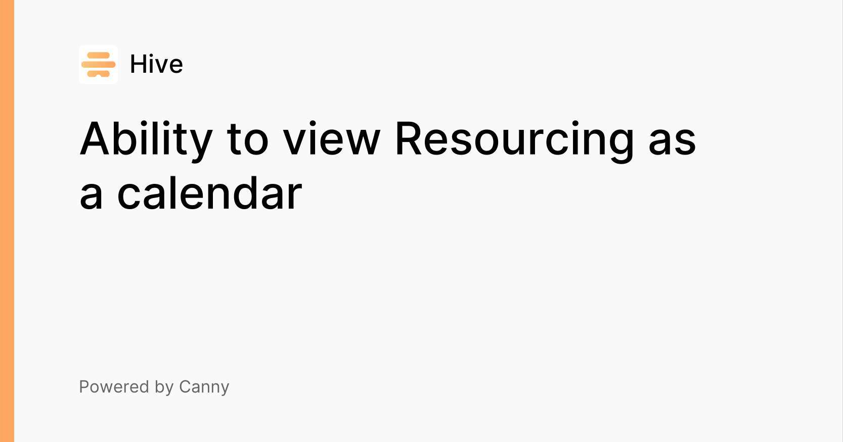 Ability to view Resourcing as a calendar Voters Hive