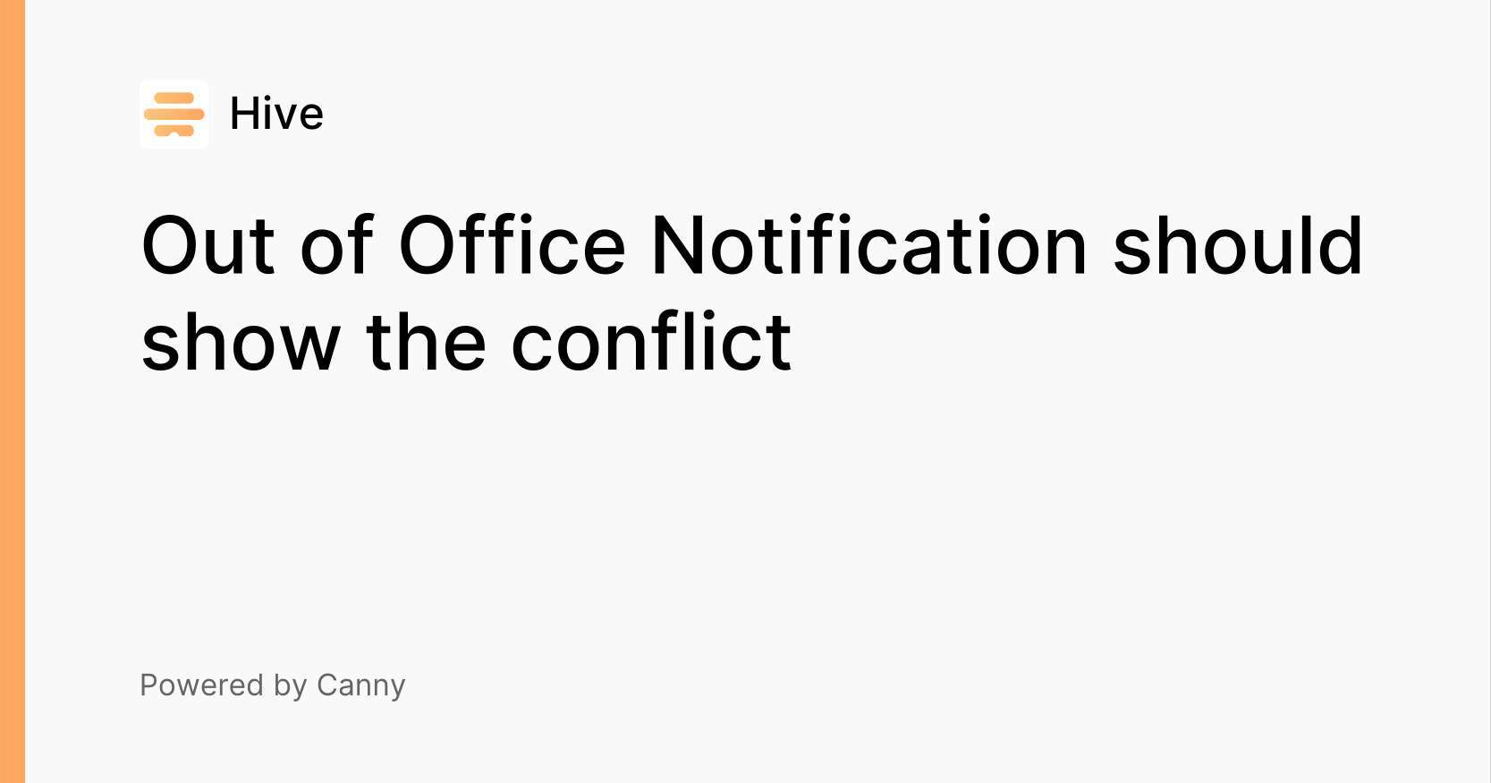 Out of Office Notification should show the conflict Voters Hive