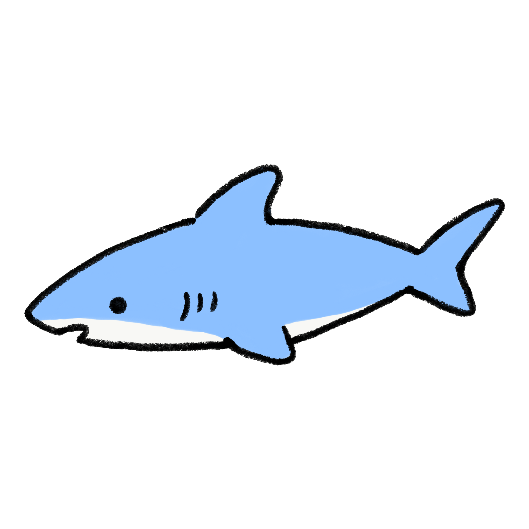 サメの全身イラスト 横のイラスト素材 [60132901] - Pixta サメ | ゆるくてかわいい無料イラスト・アイコン素材屋「ぴよたそ」