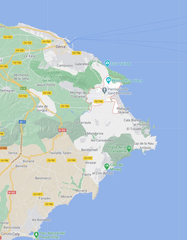 Javea Spanje Kaartlezer Javea HJAPON Inmobiliaria de Lujo en Barcelona y Maresme