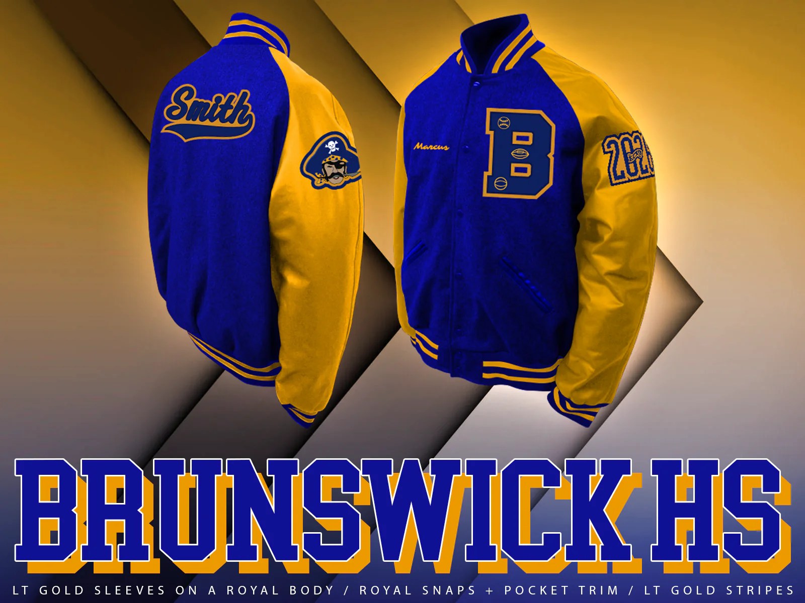 Brunswick High School Letterman Jacket Herff Jones The Roderick