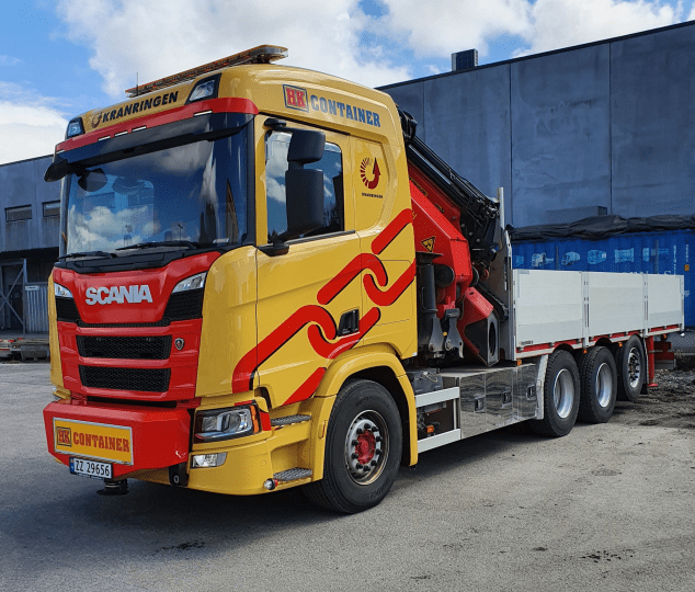 Scania R500 42 tm med jiib og vinsj – HK Container