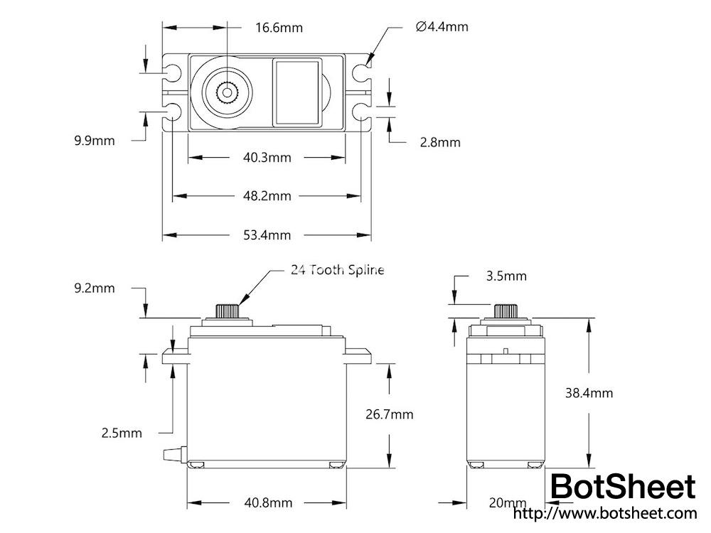 Tower Pro MG996R 專業舵機 BotSheet