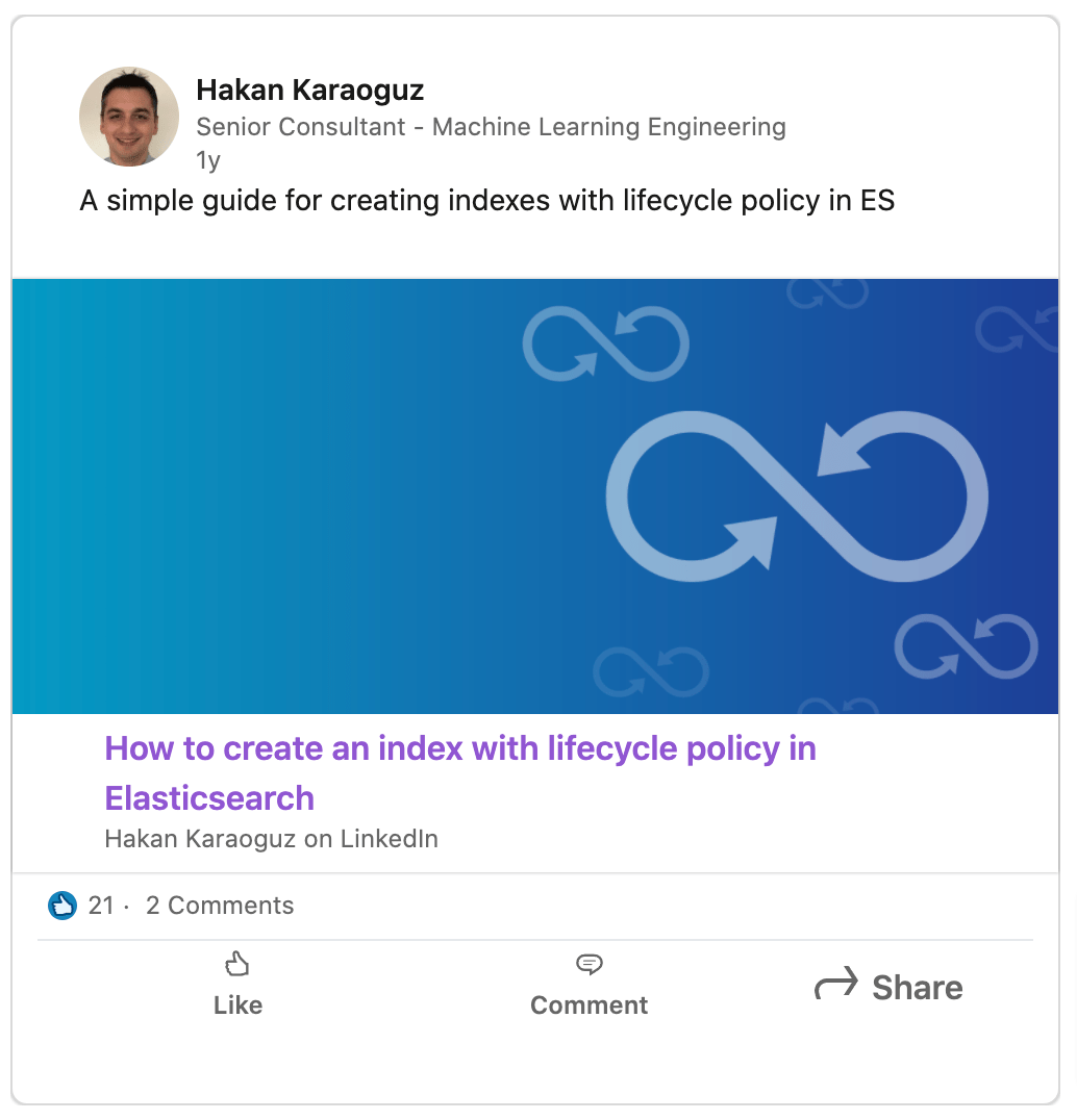 Elasticsearch index with lifecycle policy example