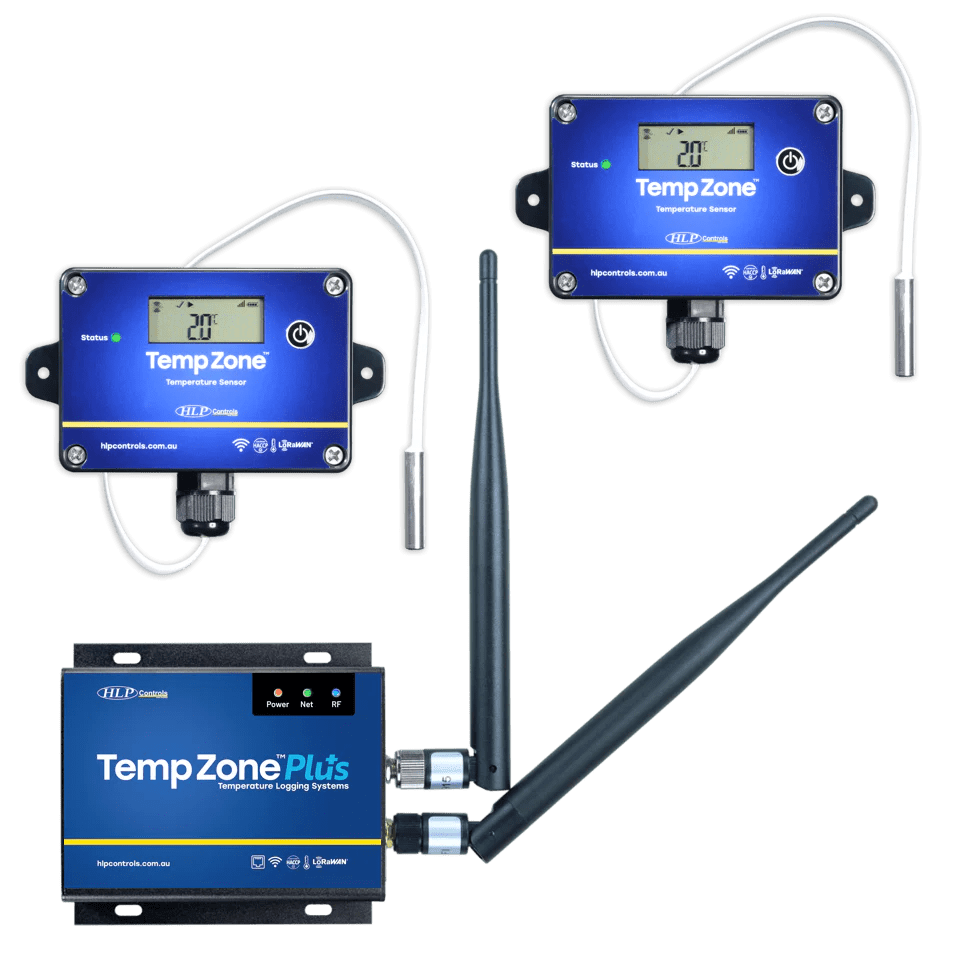 Temp Zone Plus New Starter Kit 2 Wireless Sensors with Base Station HLP Controls