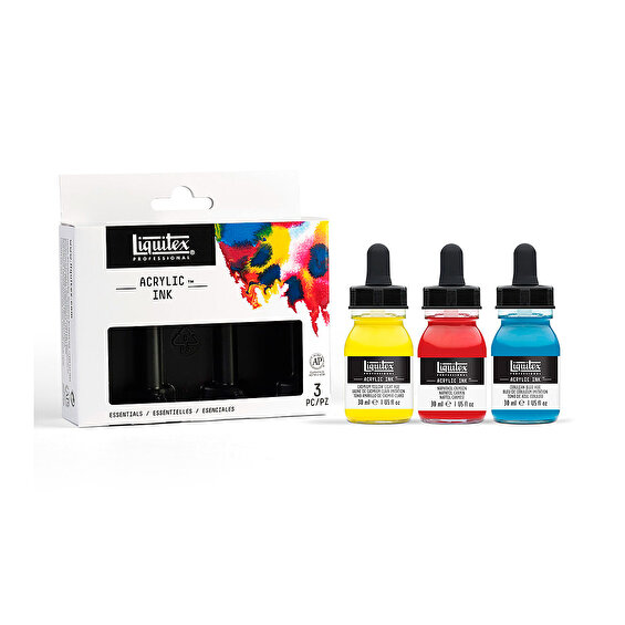 Liquitex Acrylic Ink Essentials 3set Highlights
