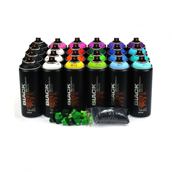 Montana BLACK 400ml colourpack 24 cans Highlights