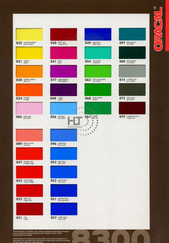 ORACAL 8300 (TRANSPARENT)HLT MATERIAL S/B