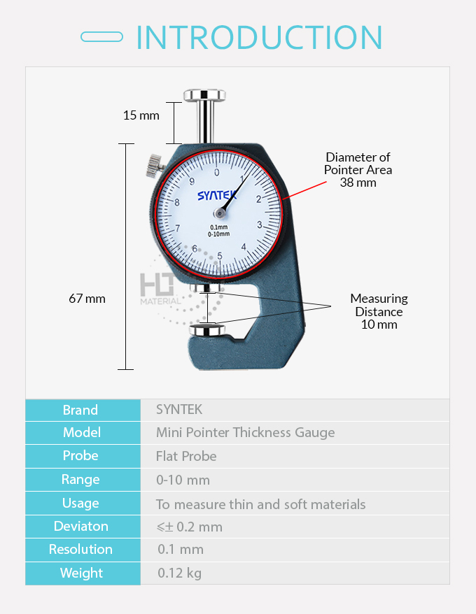 MINI FINGERPRESS POINTER THICKNESS GAUGE HLT Material Sdn Bhd