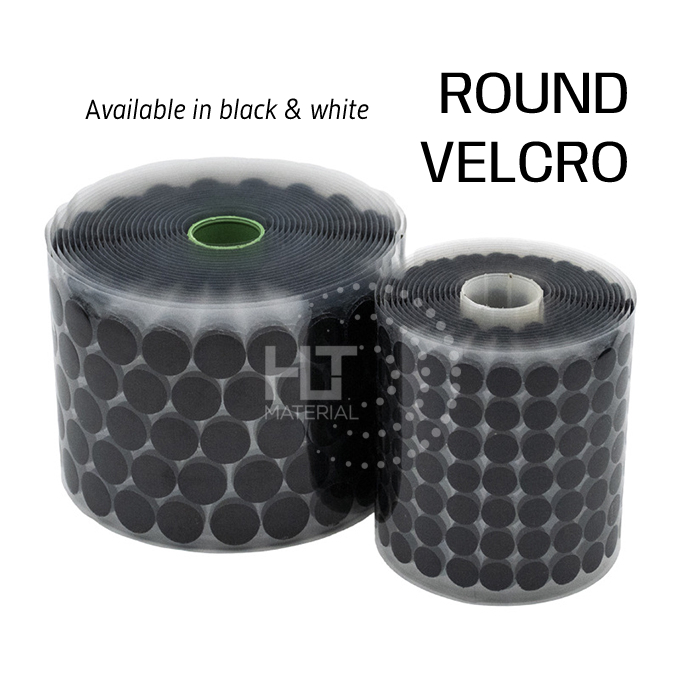 VELCRO FASTENER ROUND DOT (BACK ADHESIVE) - HLT Material Sdn Bhd