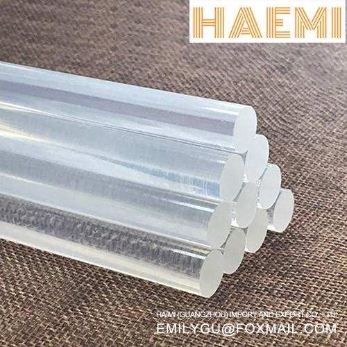 Yellowing resistant transparent hot melt glue stick
