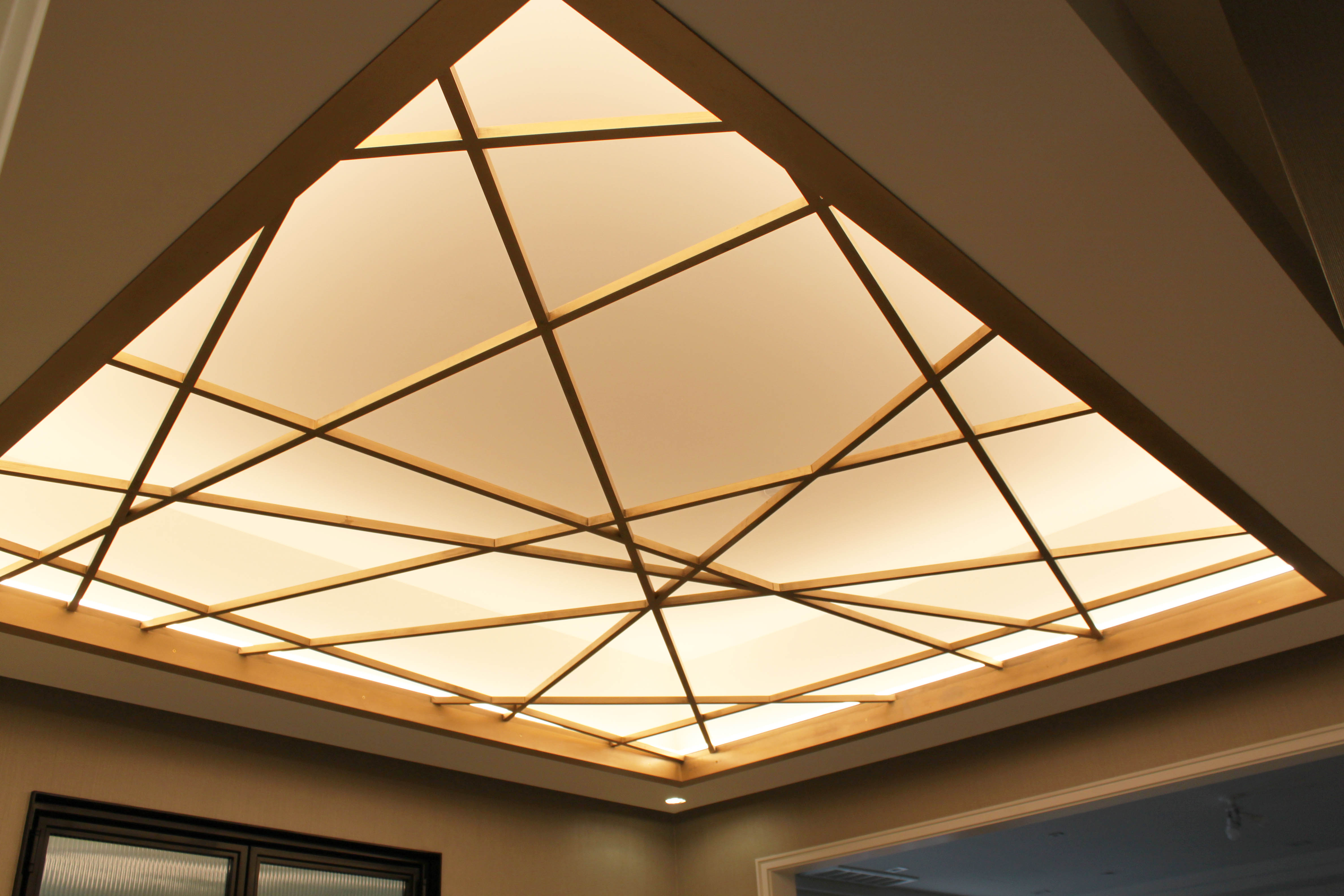 HMH Architectural Metal and Glass Custom brass ceiling design