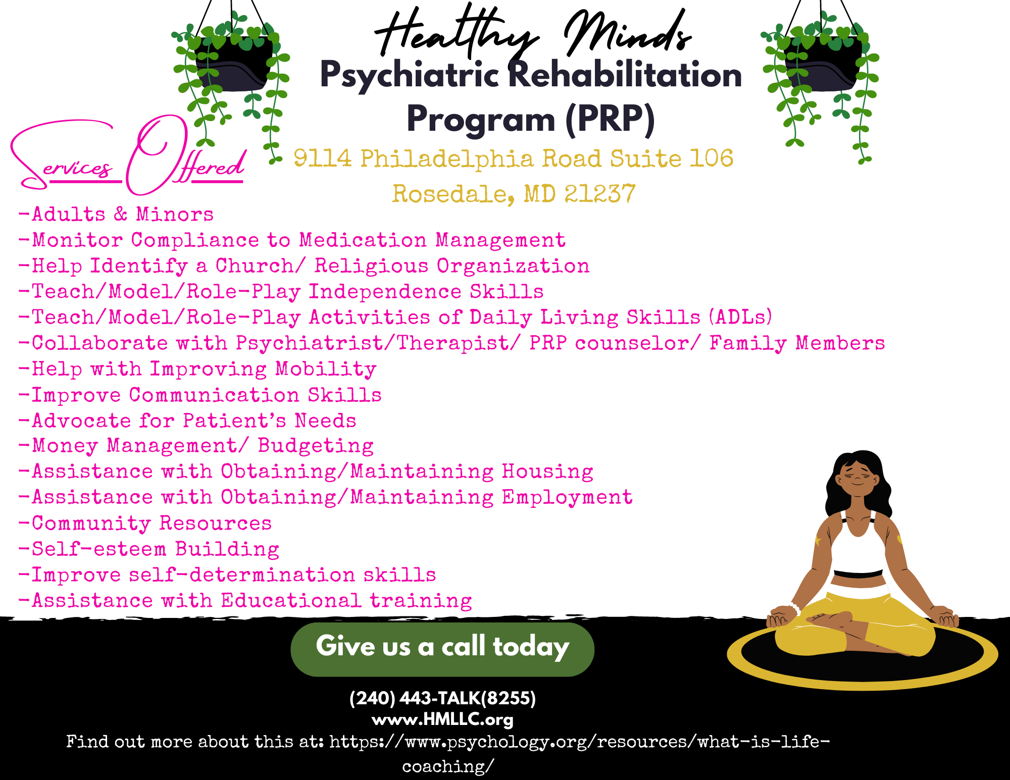 PRP Healthy Minds LLC Mental Health Services for Individuals and