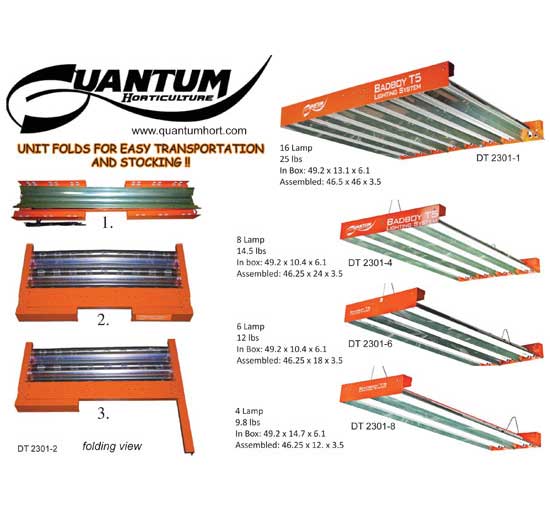 BADBOY T5 4 ft 12 Lamp Fixture 648 W ⋆ Harvest Moon Hydroponics