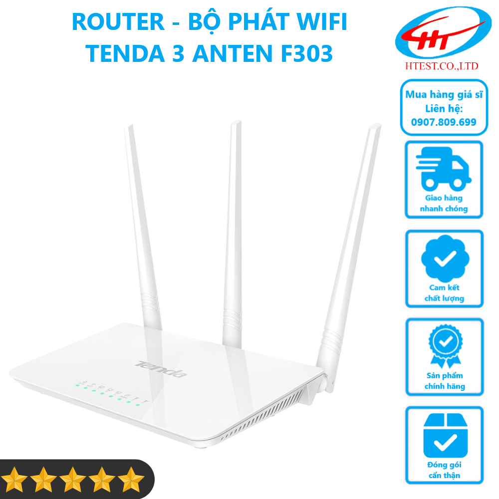 ROUTER BỘ PHÁT WIFI TENDA 3 ANTEN F303 Hoàng Thịnh