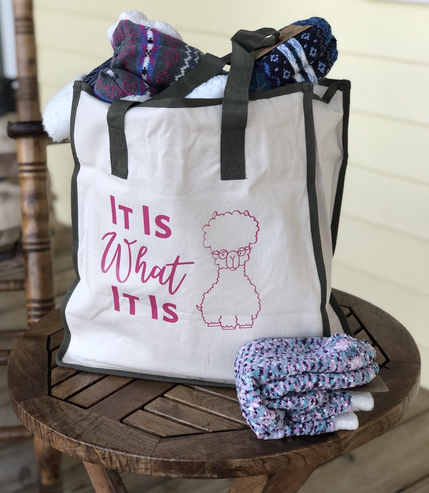 “It Is What It Is” Tote Bag Gift with Cricut Vinyl Hobbies on a Budget