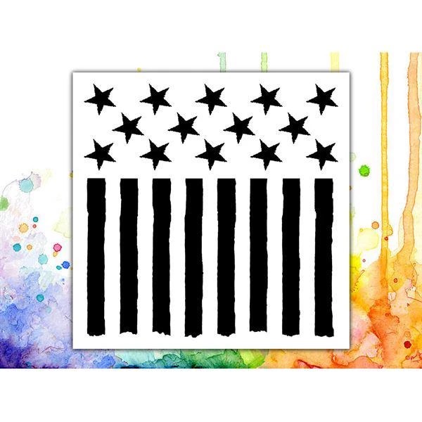 Visible Image Stencil Stars and Stripes
