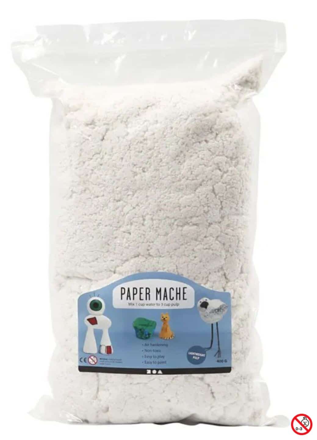 Papiermaché pulp Hobbymaterialen.be