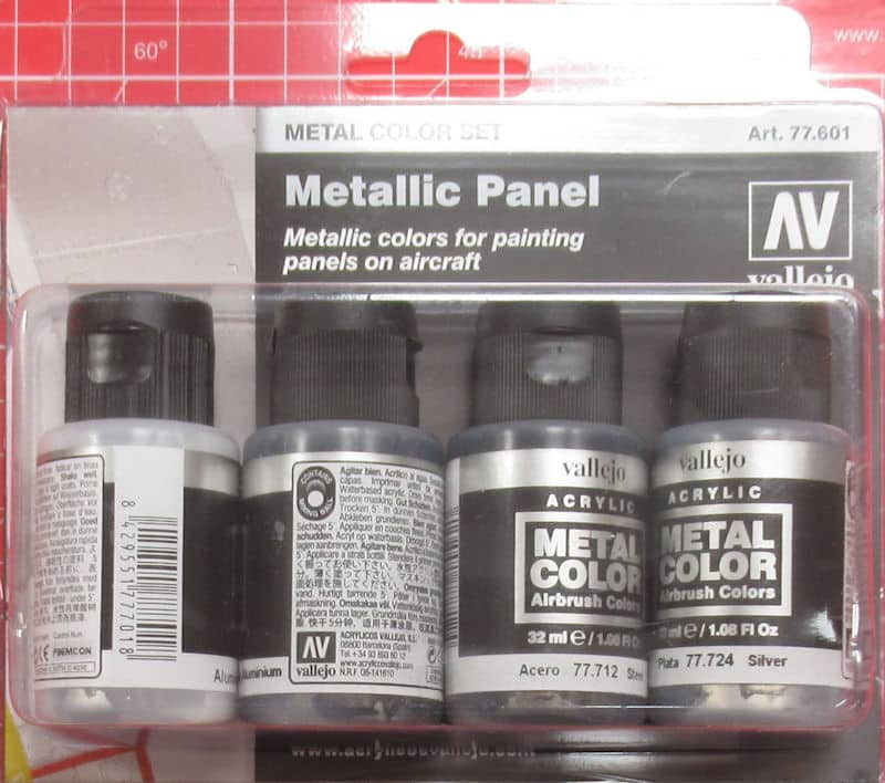 Vallejo Metallic Panel Metal Color Set Hobbyzero