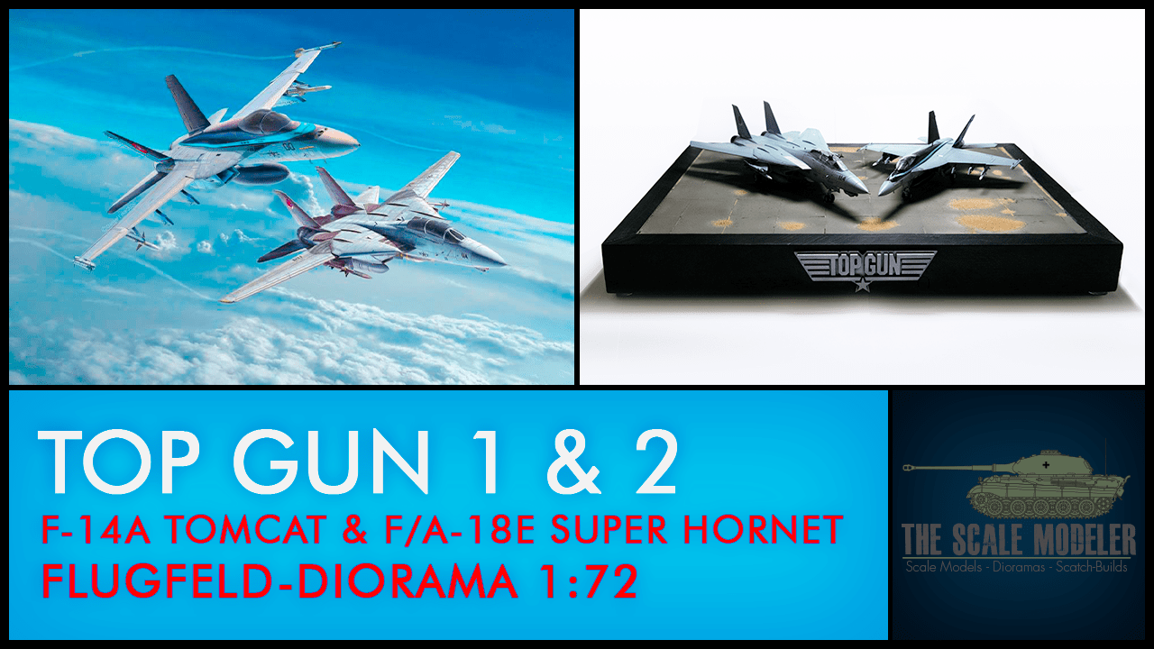 Top Gun 1 & 2 Diorama 172 F14A Tomcat & F/A18E Super HobbyZoneAlpha