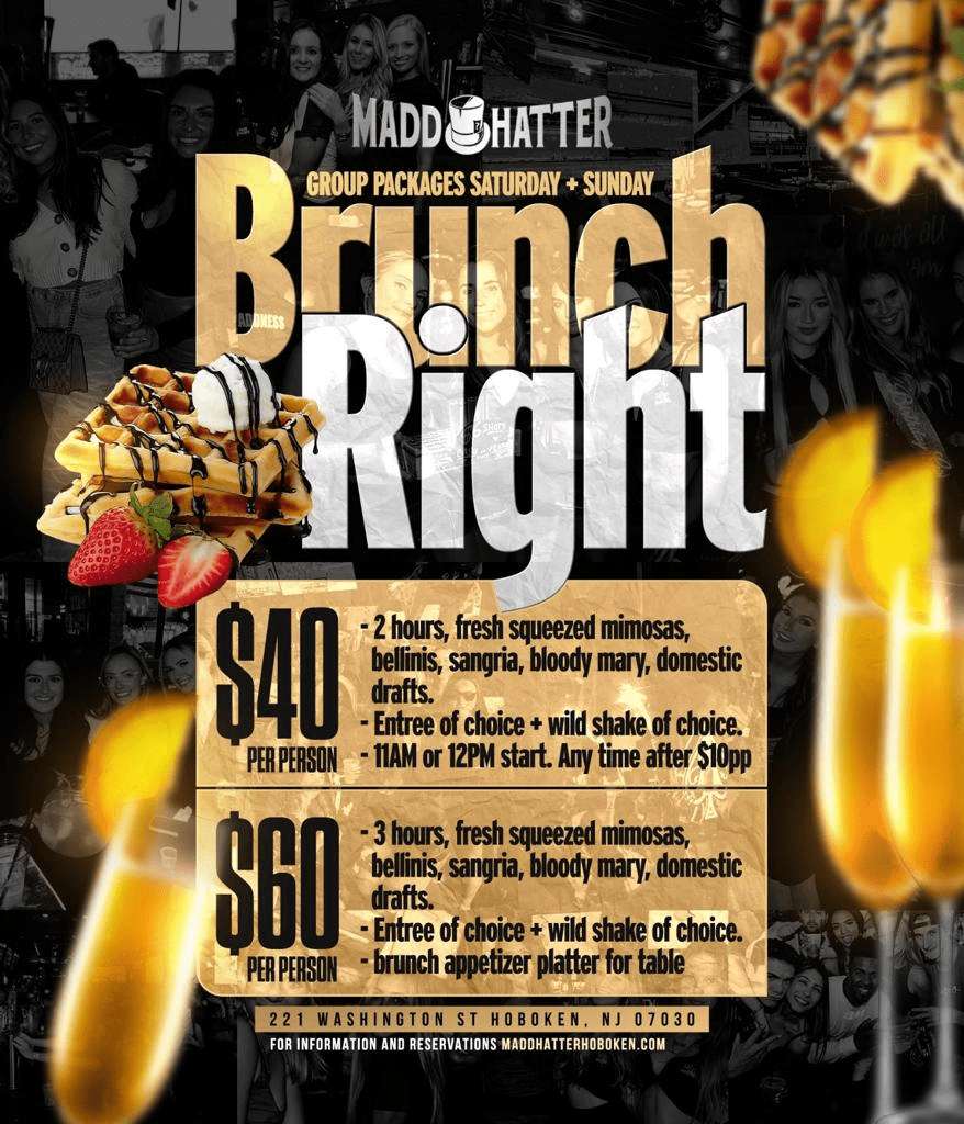 Weekend Brunch Hoboken NJ Wonderland Saturday Sunday Brunch