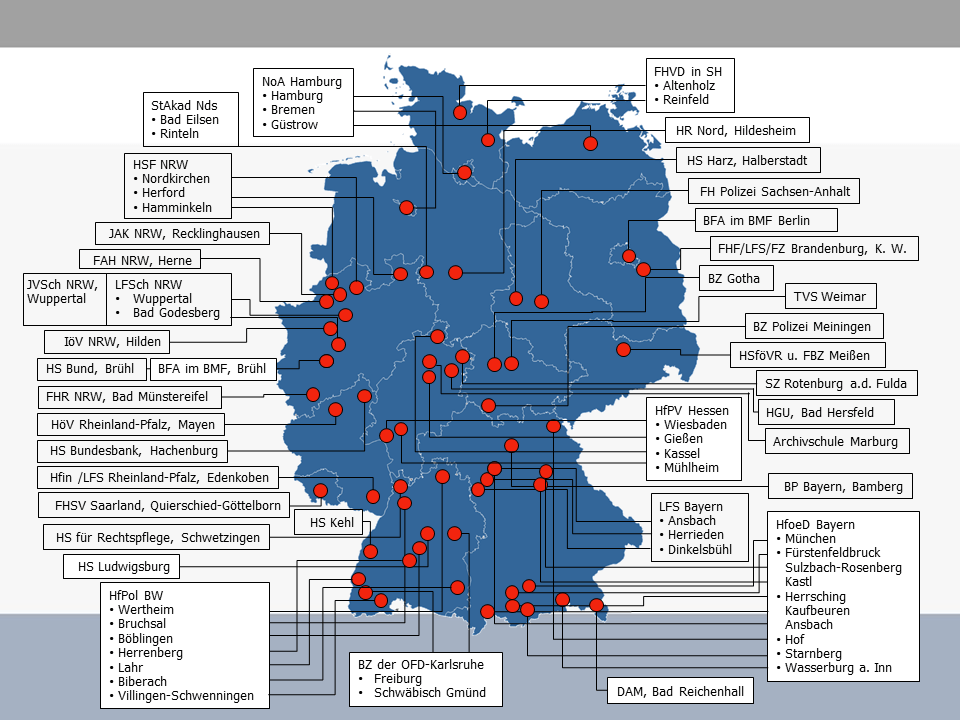 Mitgliedsinstitutionen Bundesarbeitsgemeinschaft digitale Lehre