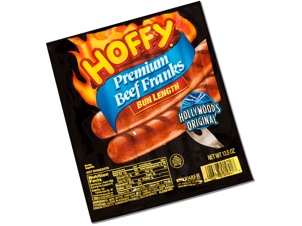 Bun Length Premium Beef Franks Hoffy Products
