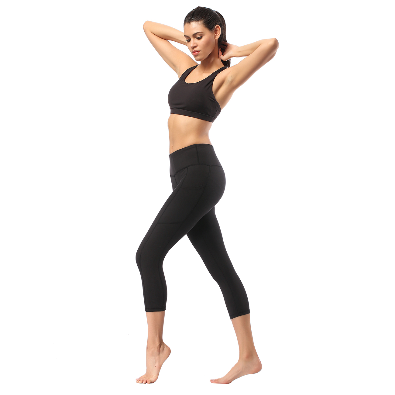 9881 Black Capri yoga pants