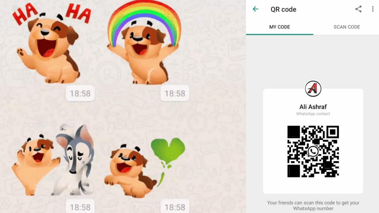 WhatsApp, QR code scan feature to add the contact and