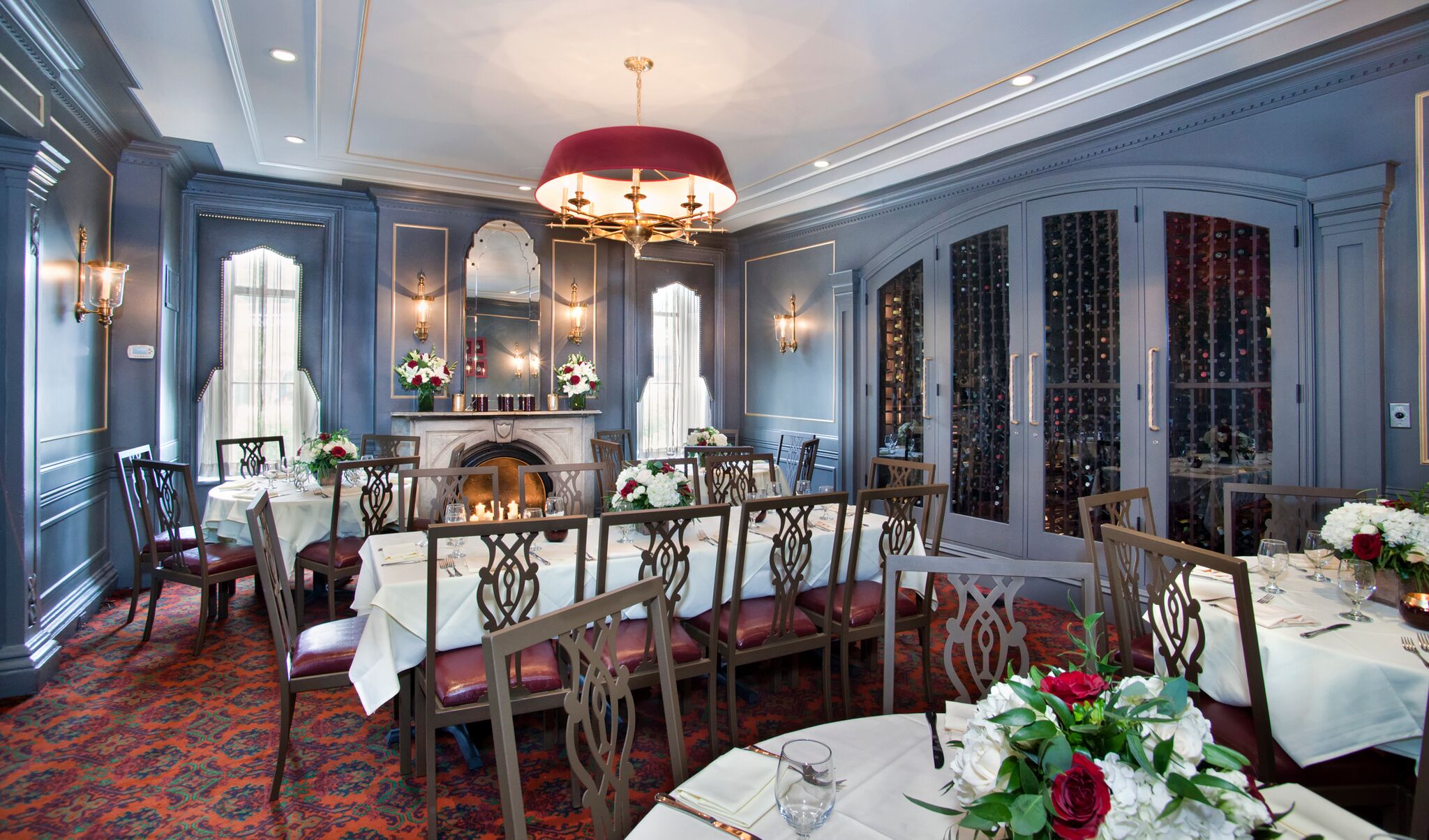 private dining at Hohokus inn and tavern in New Jersey wine room The