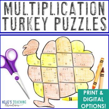 Thanksgiving Math Worksheet Alternative | Digital Thanksgiving Math Games - Hojo's Teaching Adventures, Llc