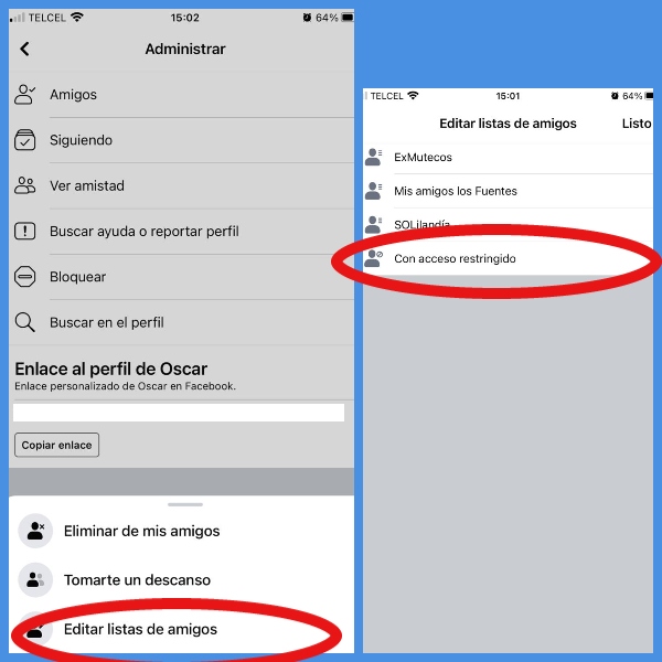 Facebook Así funciona la lista de “Acceso Restringido” Hola Telcel
