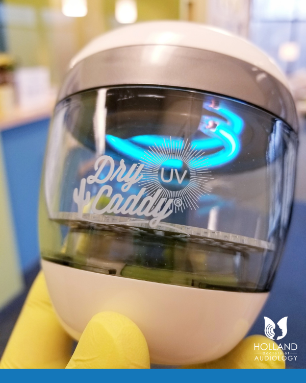 Newest UVC sanitizing hearing aid dryer! Holland Doctors of Audiology