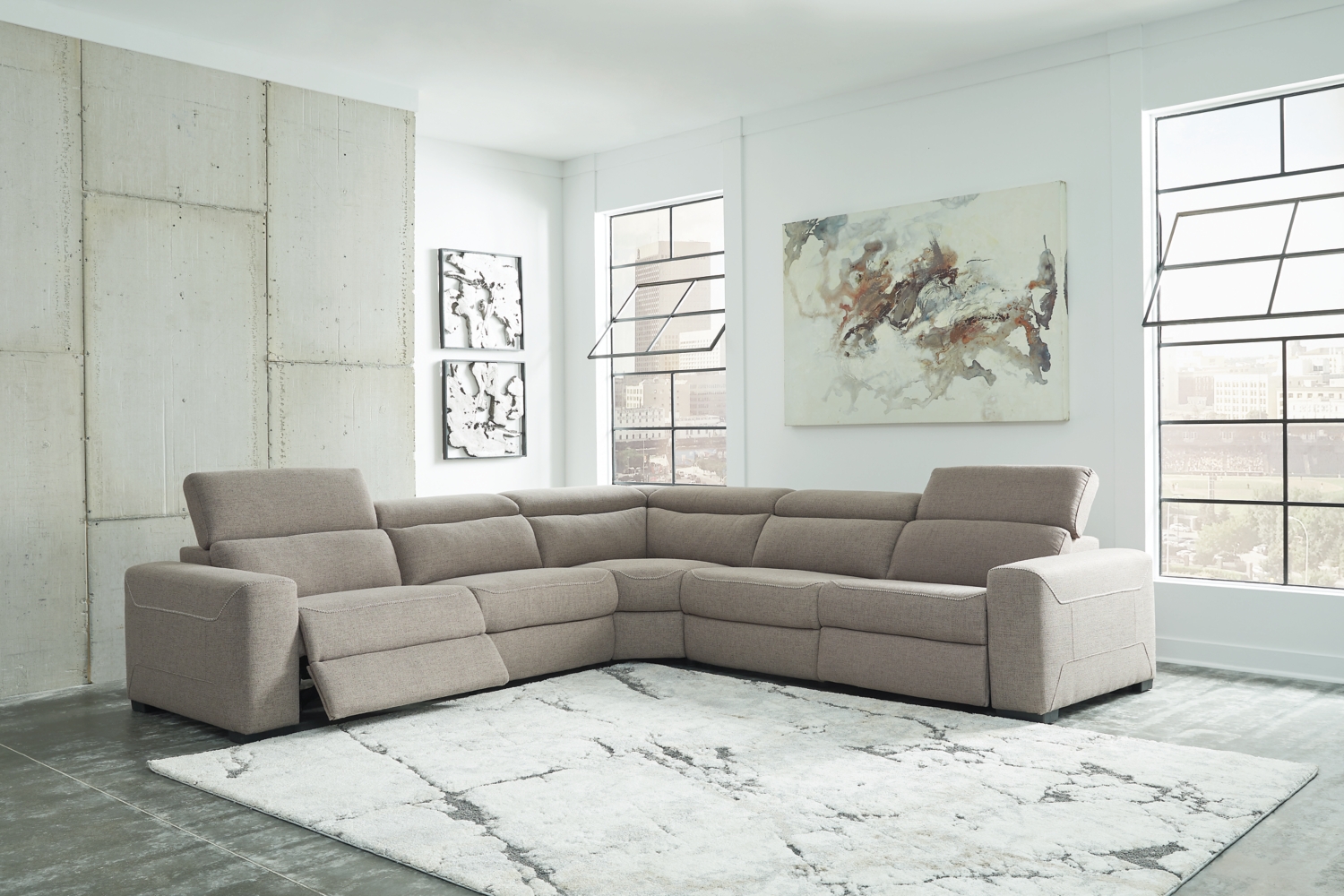 Mabton 5Piece Power Reclining Sectional Holbrooks Clearance Center
