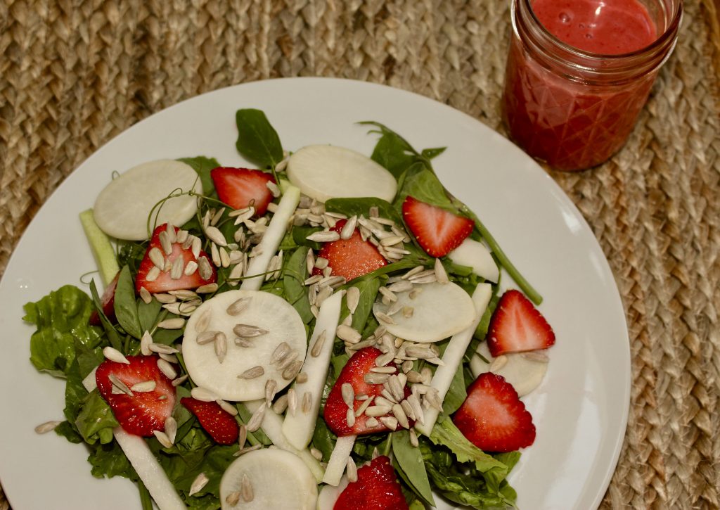 Simply FreshWeek 1Pea Shoots, Choi, Kohlrabi, and Strawberries