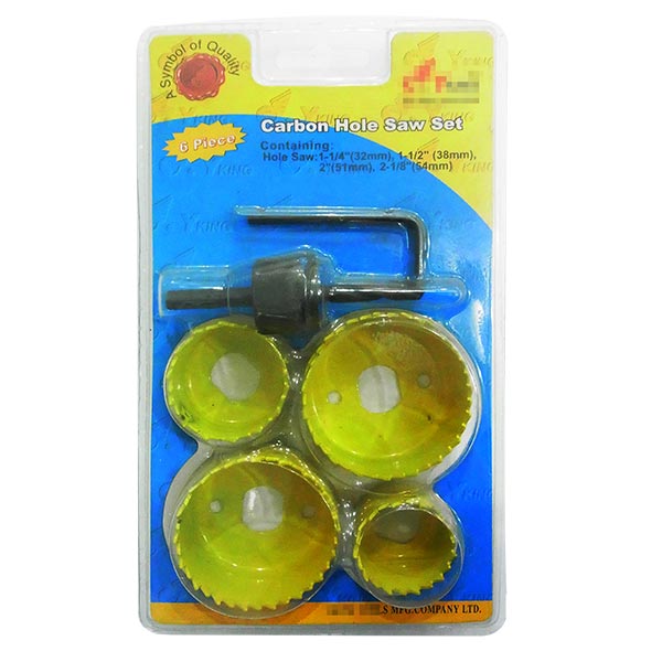 6pc Wood Hole Saw Set - Hole Saw Manufacturer