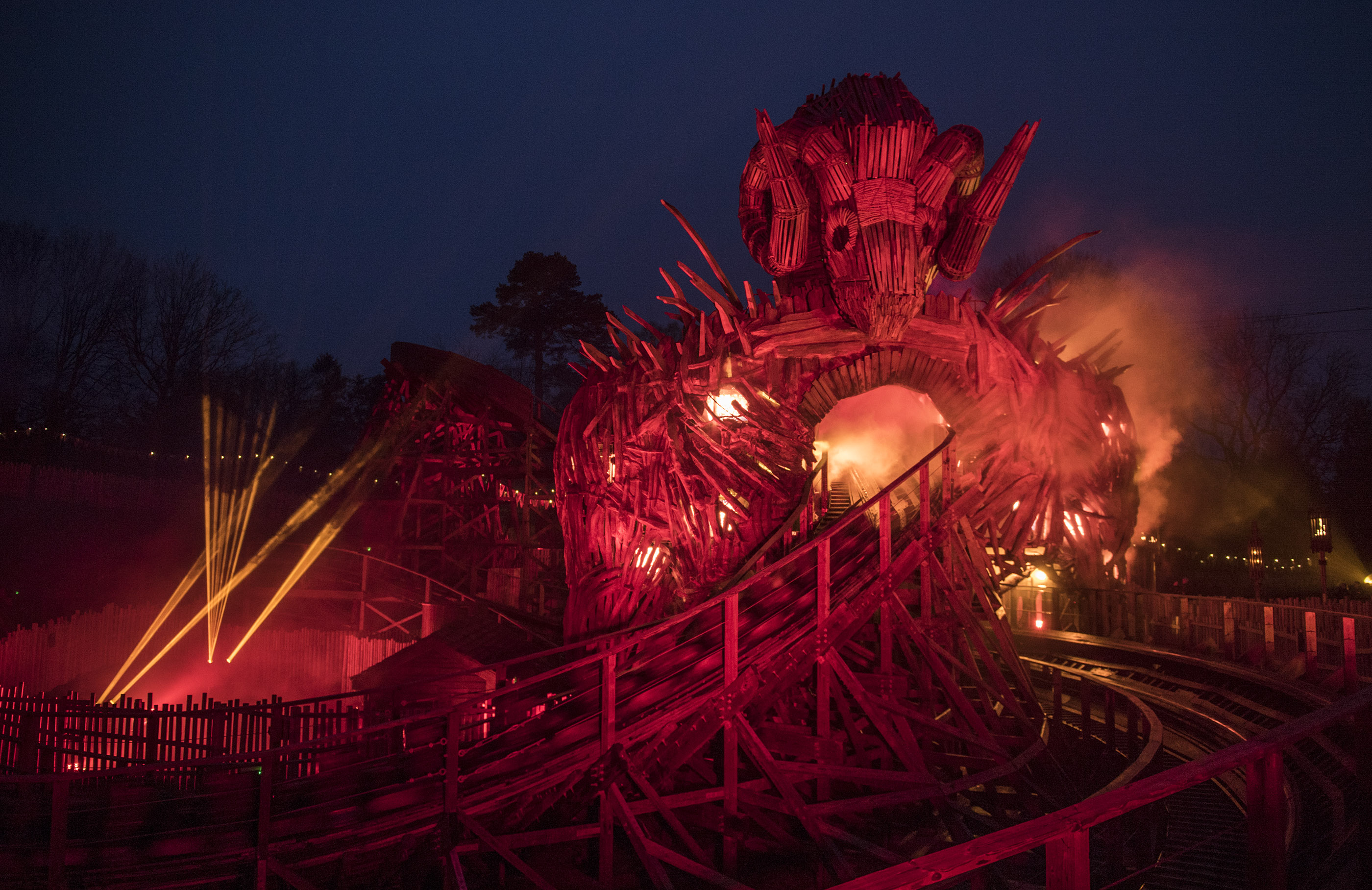 Wicker Man ride at night Holidaying Hack