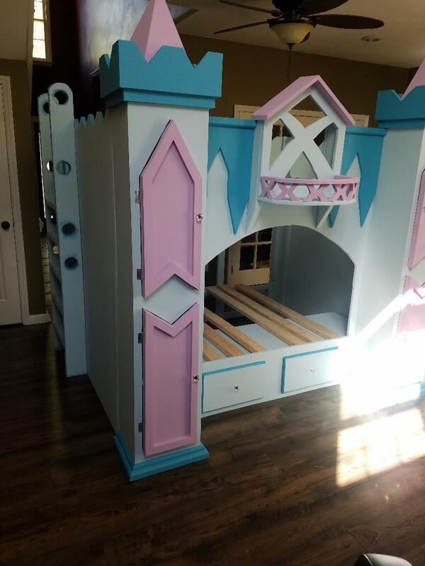 Frozen Ice Castle Loft Bed/BunkBed Holiday's Custom Kids Beds