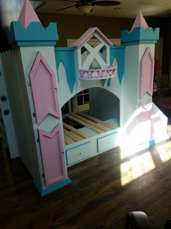 Frozen Ice Castle Loft Bed/BunkBed Holiday's Custom Kids Beds