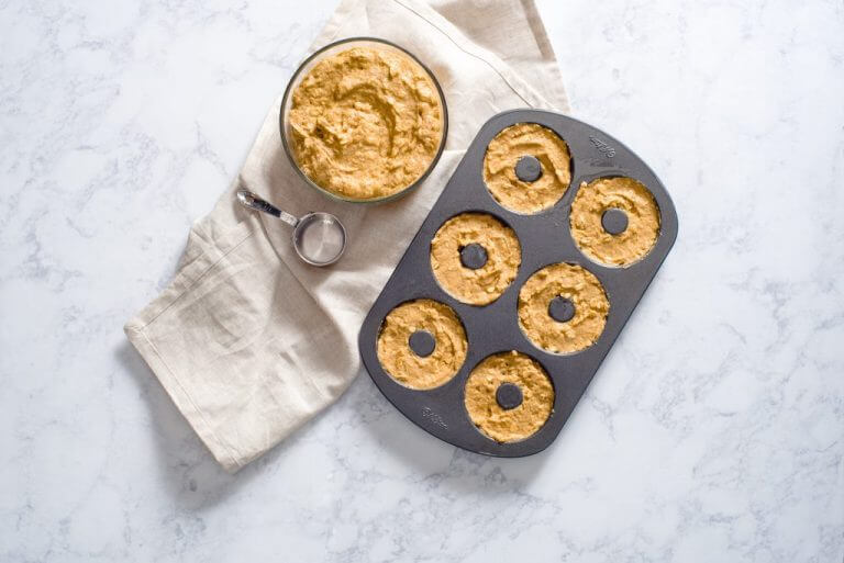 Baked Applesauce Cake Donuts with CinnamonVanilla Glaze Holley Grainger