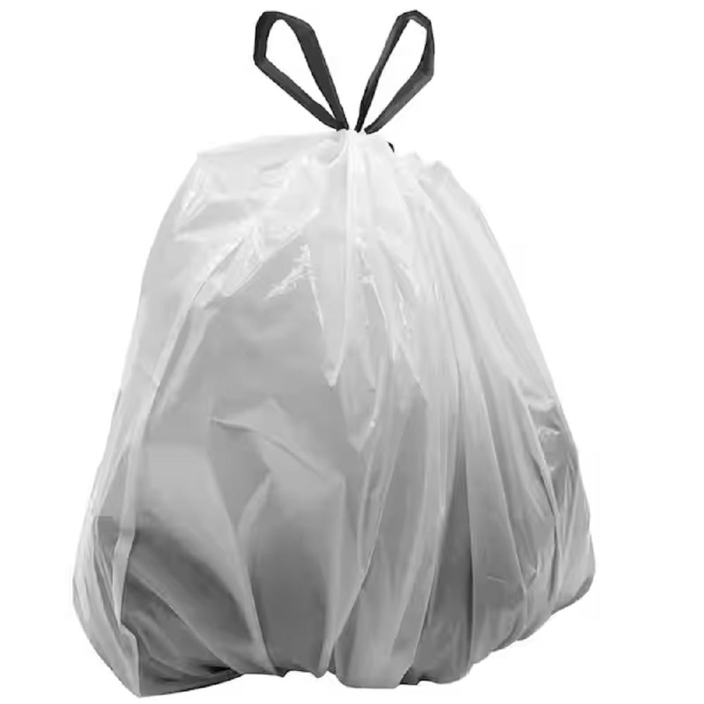 White Kitchen Garbage Bags 20 x 22", w/Ties
