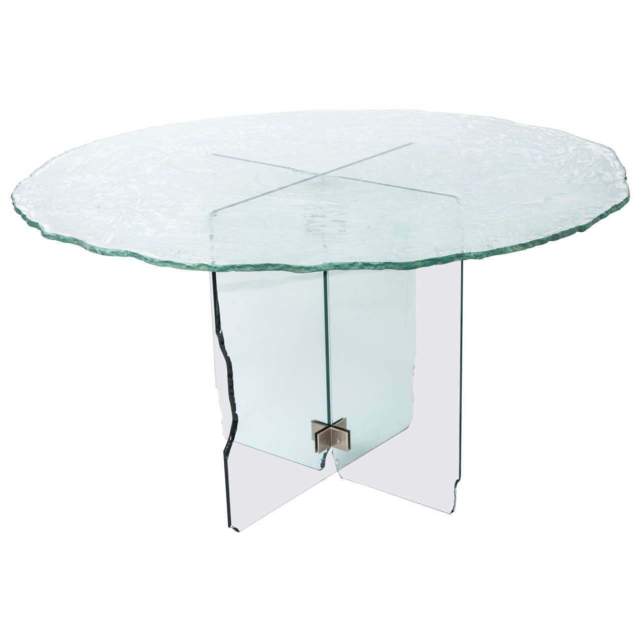 Danny Lane cut glass center table, England circa 1983 Holly Johnson
