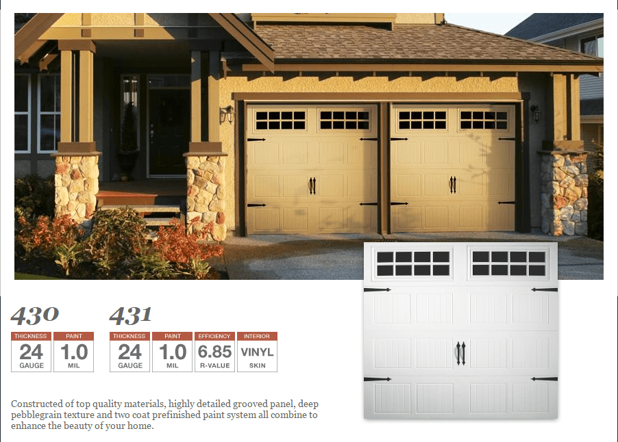 430/431 Models Hollywood Garage Door Co