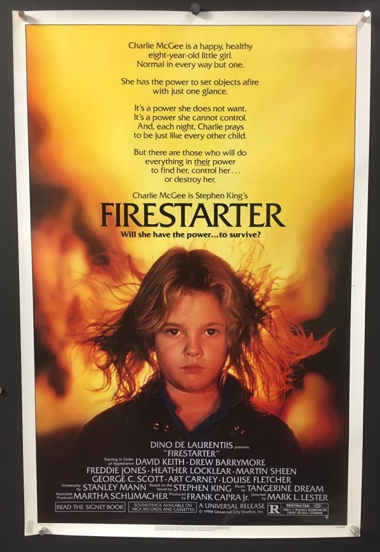 Fire Starter (1984) Original One Sheet Movie Poster Hollywood Movie