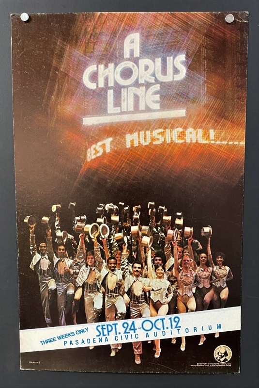A Chorus Line (1980) Original Window Card Movie Poster Hollywood
